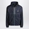 Prada Waterproof Hooded Jacket In Blue