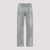 Prada Corduroy Mid-waist Straight Hem Trousers In Gray