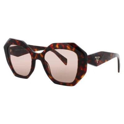 Prada Light Brown Geometric Ladies Sunglasses Pr 16ws 17n60b 53