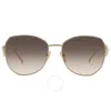 Prada Womens Gold Pr 57ys Aviator Steel And Polyamide Sunglasses In Brown/grey