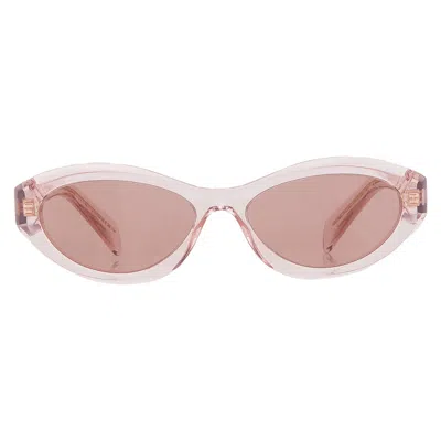 Prada Light Brown Irregular Ladies Sunglasses Pr 26zs 19q10d 55 In Pink