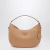 Prada Light Brown Leather Shoulder Bag In Neutral