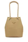 Prada Light Brown Mariner Bucket Bag In Brown