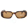 PRADA PRADA LIGHT BROWN RECTANGULAR LADIES SUNGLASSES PR 17WS VAU2Z1 49