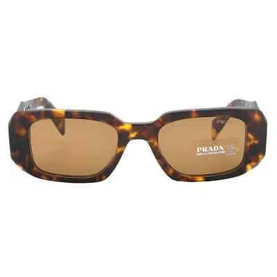 Pre-owned Prada Light Brown Rectangular Ladies Sunglasses Pr 17ws Vau2z1 49 Pr 17ws Vau2z1
