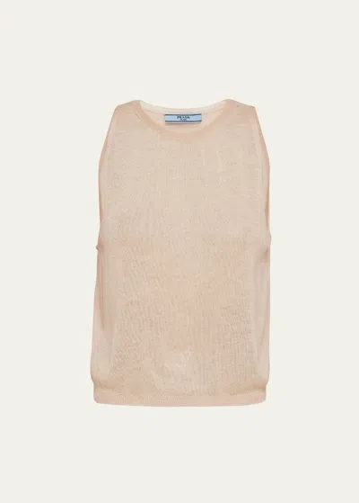 Prada Cashmere Tank Top In F0f24 Deserto