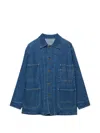 Prada Men's Light Denim Blouson Jacket In Blue