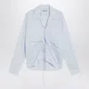 Prada Long Sleeve Collared Button Front Top In White