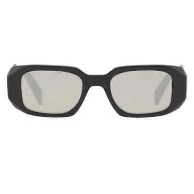 Pre-owned Prada Light Grey Mirror Silver Geometric Ladies Sunglasses Pr 17ws 1ab2b0 49 In Gray
