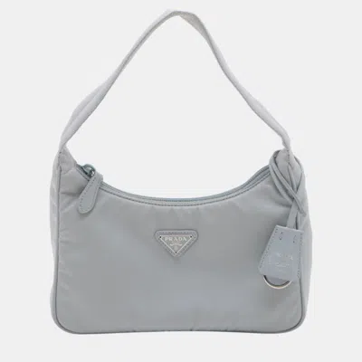 Pre-owned Prada Light Grey Re-edition 2000 Re-nylon Shoulder Bag