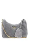 Prada Shearling Shoulder Bag Detachable Strap