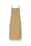 Prada Women's Beige Organza Dress In Beige O Tan