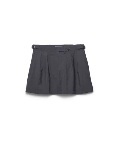 Prada Light Mohair Miniskirt In Grey