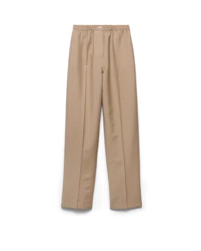 Prada Light Mohair Pants In Neutral