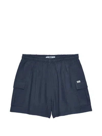 Prada Light Mohair Shorts In Blue