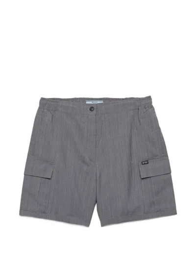 Prada Light Mohair Shorts In Gray
