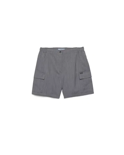 Prada Shorts Aus Leichtem Mohair In Gray