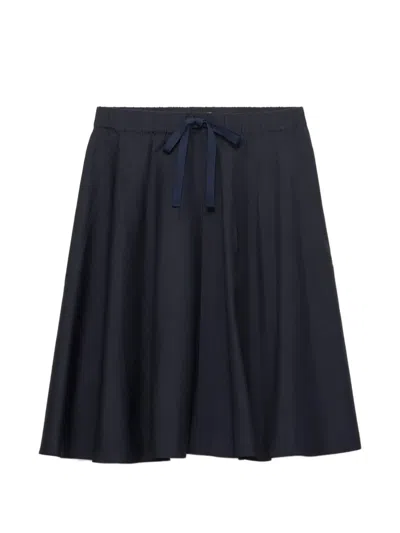 Prada Light Mohair Skirt In Blue