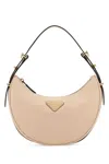 Prada Arqué Leather Shoulder Bag In Light Pink
