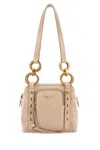Prada Dangle Mini Leather Top Handle In Light Pink