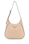 Prada Women's Travertine-coloured Leather Shoulder Bag In Light Pink