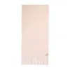 Prada Silk Cashmere Blend Scarf Fringe In Pink