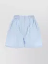 Prada Shorts In Popeline Azzurro Pastello Donna