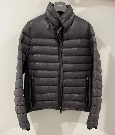 Pre-owned Prada Light Puffer Jacket In Gray