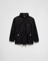 Prada Light Re-nylon Rain Jacket In Black