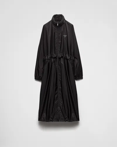 Prada Light Re-nylon Raincoat In Black
