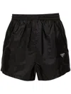 Prada Light Re-nylon Shorts In Black