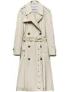 Prada Light Trench Coat In Neutrals