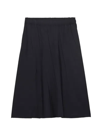 Prada Light Wool Midi-skirt In Black