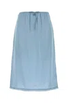 Prada Light-blue Satin Underskirt In Blue