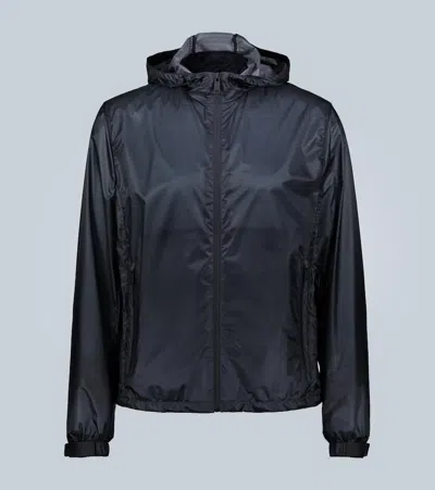 Prada Lightweight Hooded Jacket In Black