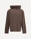 Prada Men Lightweight Hoodie In Brown
