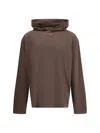 Prada Men Lightweight Hoodie In Brown