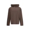 Prada Men Lightweight Hoodie In Brown