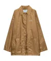 Prada Fleece-lined Re-nylon Jacket In Brown