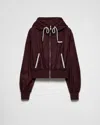 Prada Re-nylon Hooded Jacket In Garnet