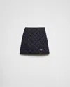 Prada Lightweight Re-nylon Miniskirt In Navy
