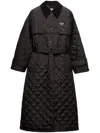 Prada Lightweight Re-nylon Trench Coat In Black
