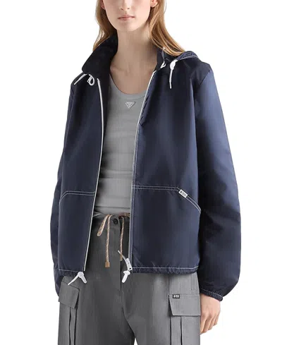 Prada Lightweight Re-nylon Blouson Jacket In Blue
