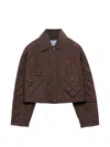 Prada Lightweight Re-nylon Cropped Blouson Jacket In Multi