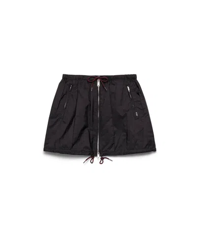 Prada Lightweight Re-nylon Miniskirt In Black