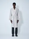 Prada Limestone Robe Coat In White