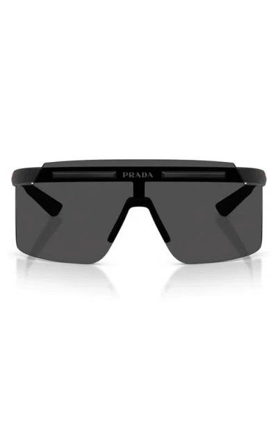 Prada Linea Rossa 140mm Rectangular Shield Sunglasses In Green
