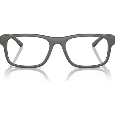 Prada Linea Rossa 52mm Rectangular Optical Glasses In Transparent