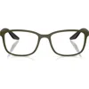 Prada Linea Rossa 53mm Pillow Optical Glasses In Green