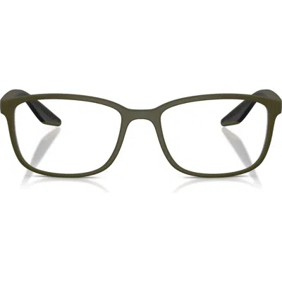 Prada Linea Rossa 53mm Pillow Optical Glasses In Green